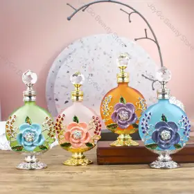 Diamond-Shaped Glass Perfume Bottles