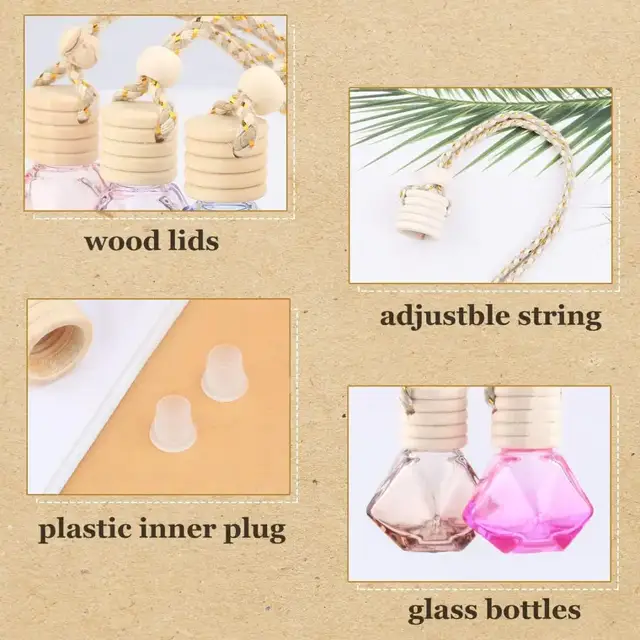 Diamond-Shaped Glass Hanging Diffuser Bottles view 2